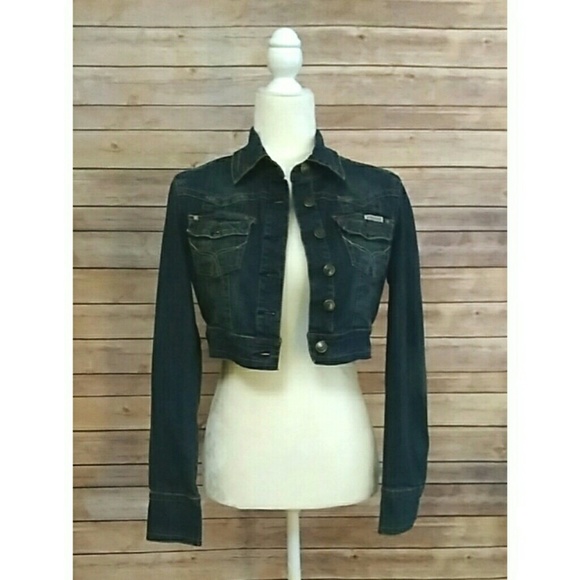 cropped fitted denim jacket